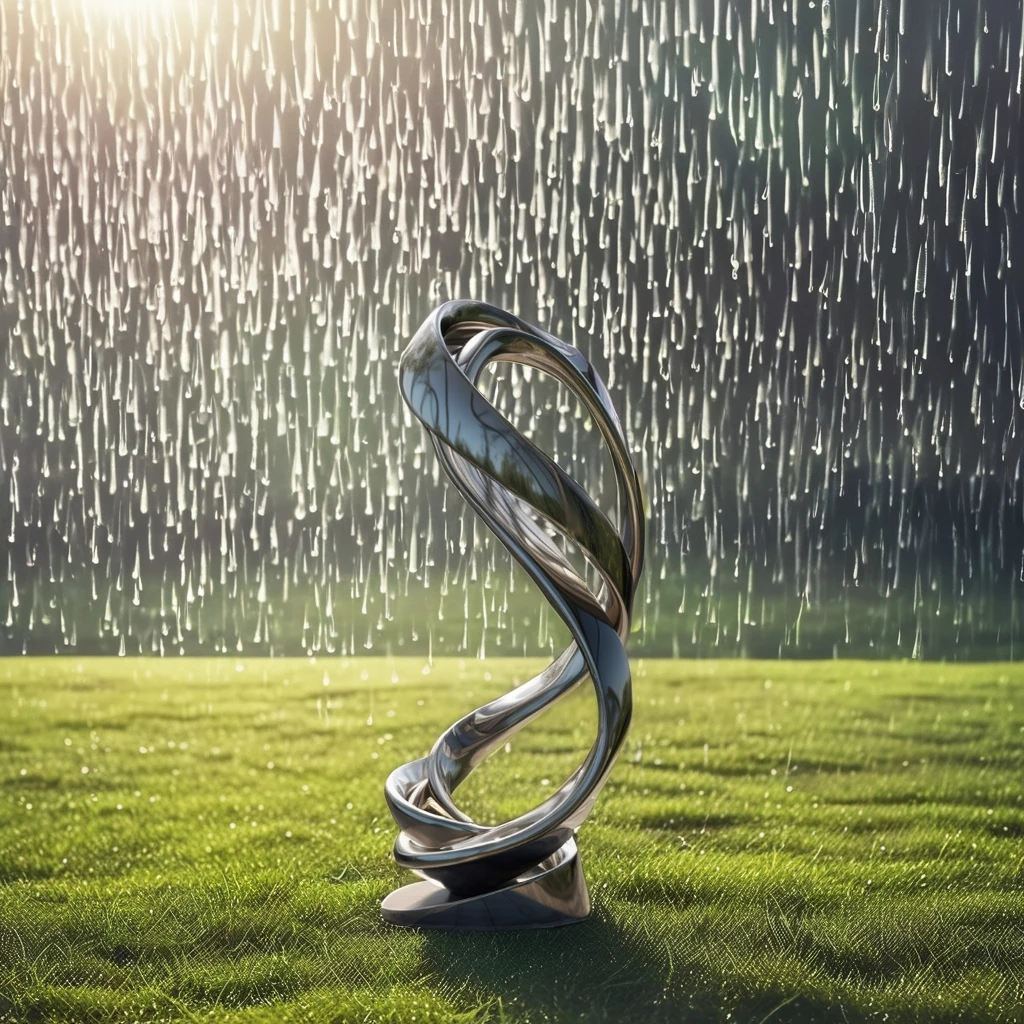 Абстрактная скульптура из нержавеющей стали для наружного ландшафта и украшения сада металлические изделия