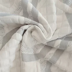 Light and thin vortex spinning technology home textile fabric yarn dyed jacquard knitted mattress fabric