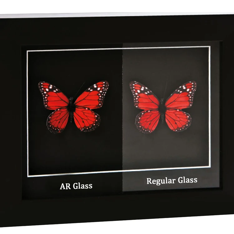 Factory 3.2mm 4mm low iron anti reflective glass for museum art