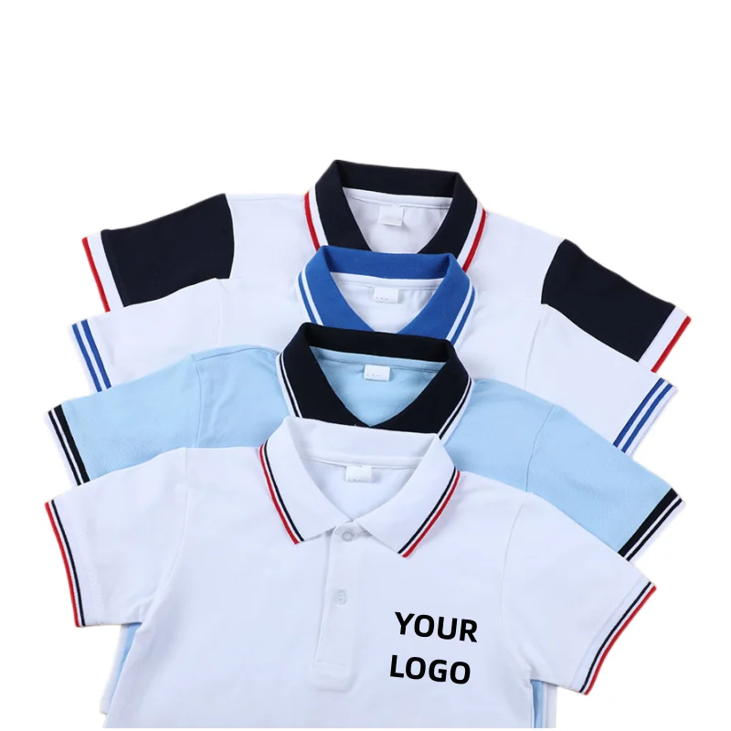 Wholesale School girls boys uniforms polos for kids cotton spandex boys t-shirts&polo shirts
