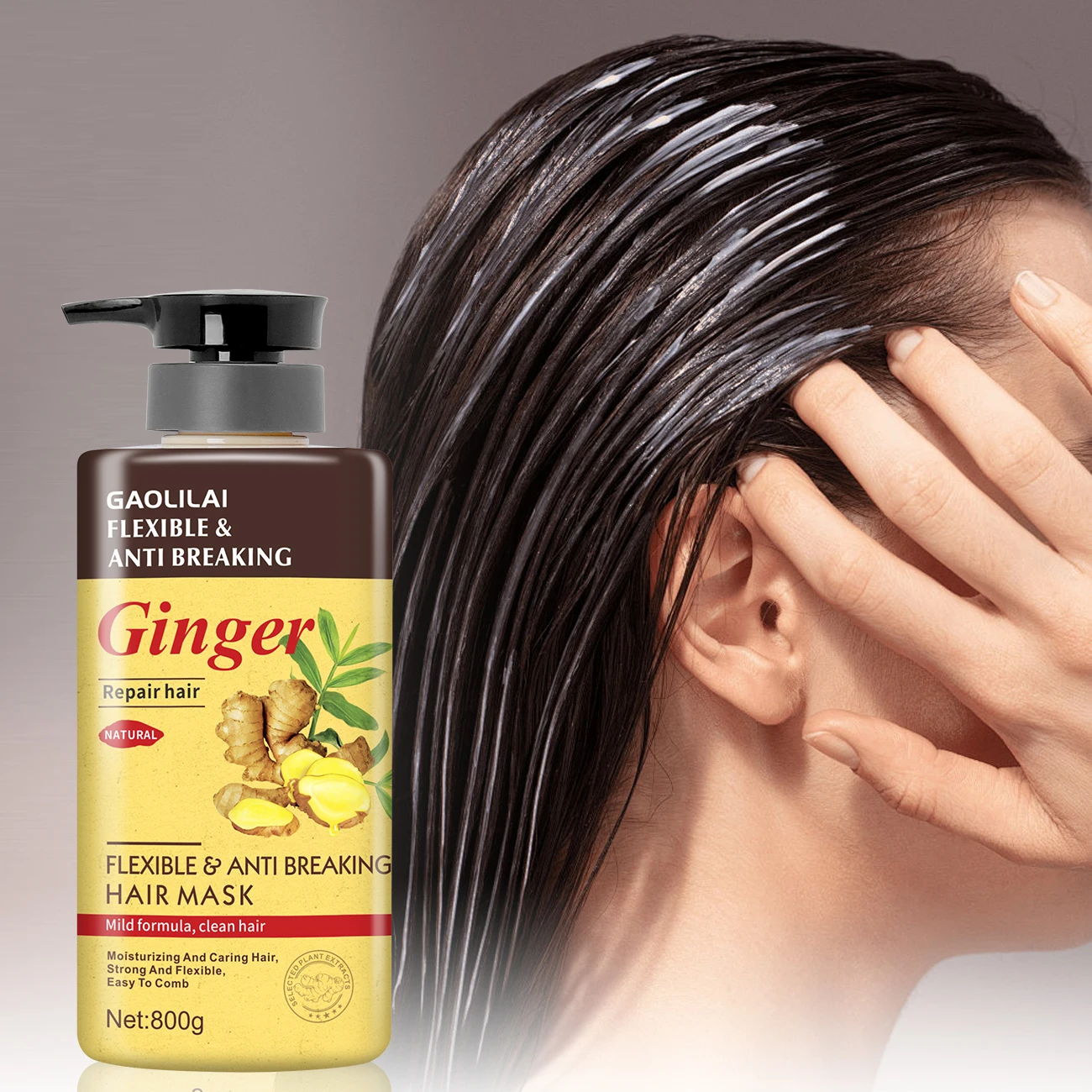 Factory customized wholesale 800g anti hair loss hair membrane fluffy deep cleaning ginger repair Hair membrane