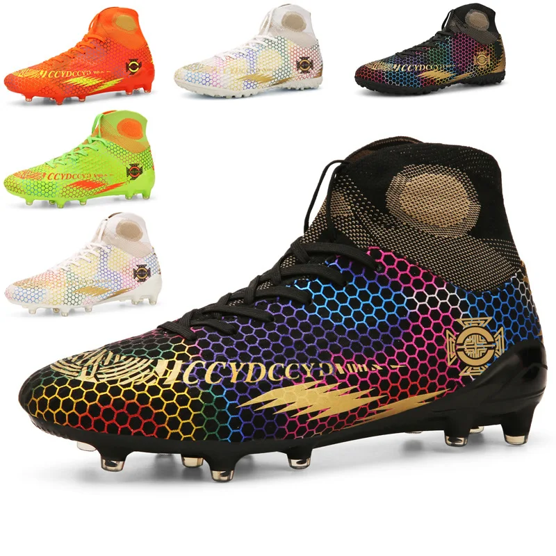 Large Size 36-46 High-Cut Mandarin Duck Ag Tf Football Soccer Boots Shoes For Men