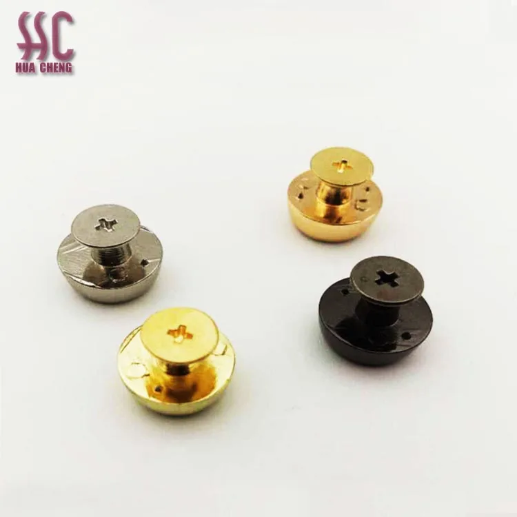 screw rivets handbag screw wheels rivets Round Head Solid Brass Rivet Chicago Screw For Bag Fittings