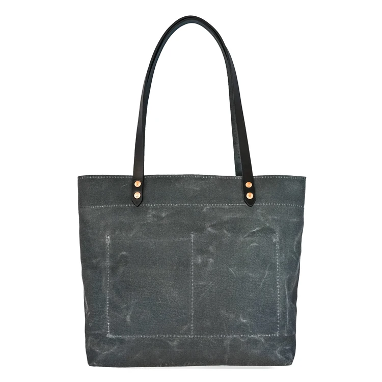 High Quality Customized Waxed Canvas Tote Bag for Women, Shopping, Travel