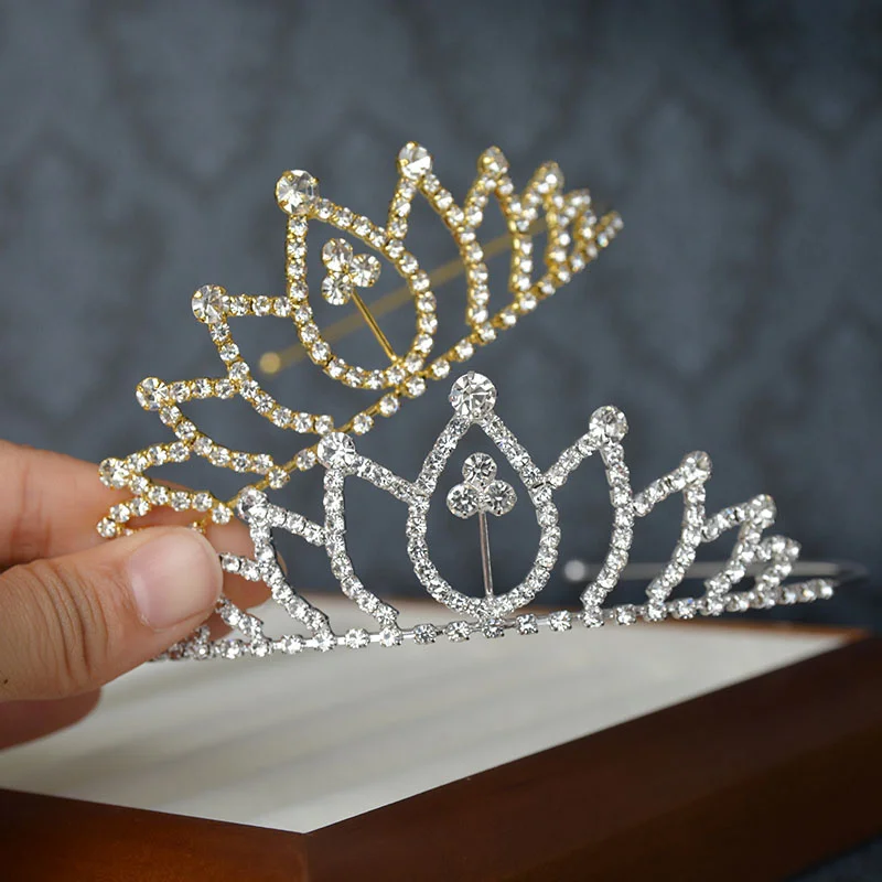 Wholesale bride Princess Wholesale Pageant Shiny Rhinestone Tiara  Crown  For Wedding Hair Accessories