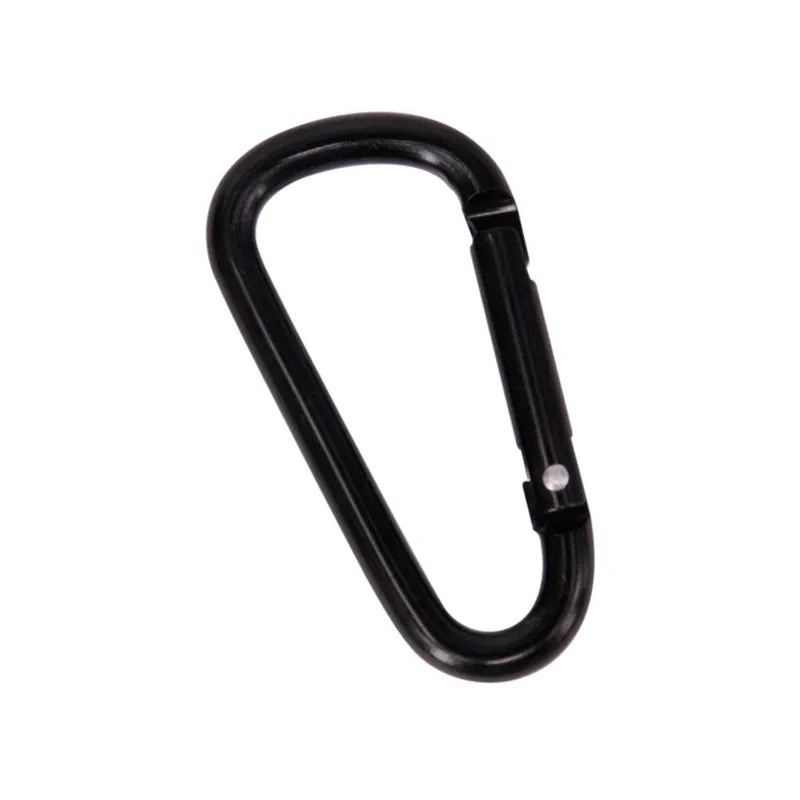 HXY 58*30*5.2MM Custom Cheap 6# D Shape Mini Carabiner Keychain Aluminum Carabiner Hook For Camping, Hiking, Keychain, Fishing