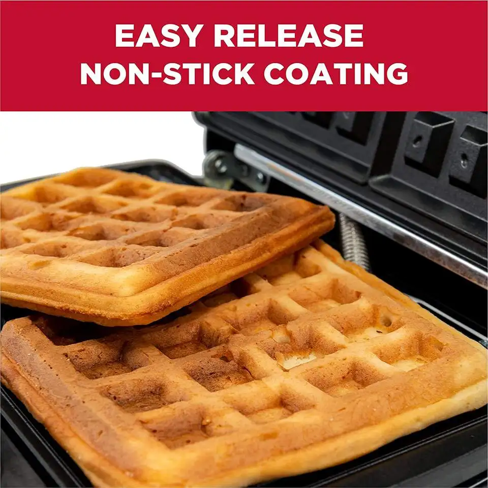 Electric Home Breakfast Heart or Round Waffle Plate Temerpature adjustable with 6 Gears Cool Touch Kitchen Cookware Waffle Maker