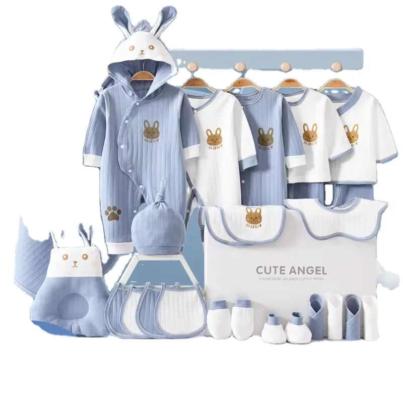 2023 Wholesale Newborn Babies Gift Box Pure Cotton Clothing 24pcs Layette Sets Casual Baby Clothes Set For Four Seasons