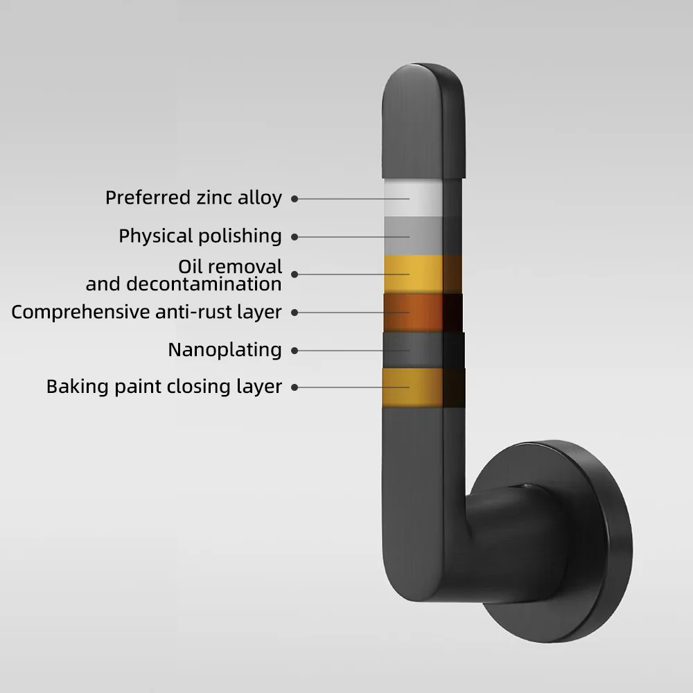 Factory Direct Sales Luxury Internal Anti Rust Door Front Door Handle Lock Lever For Hotel