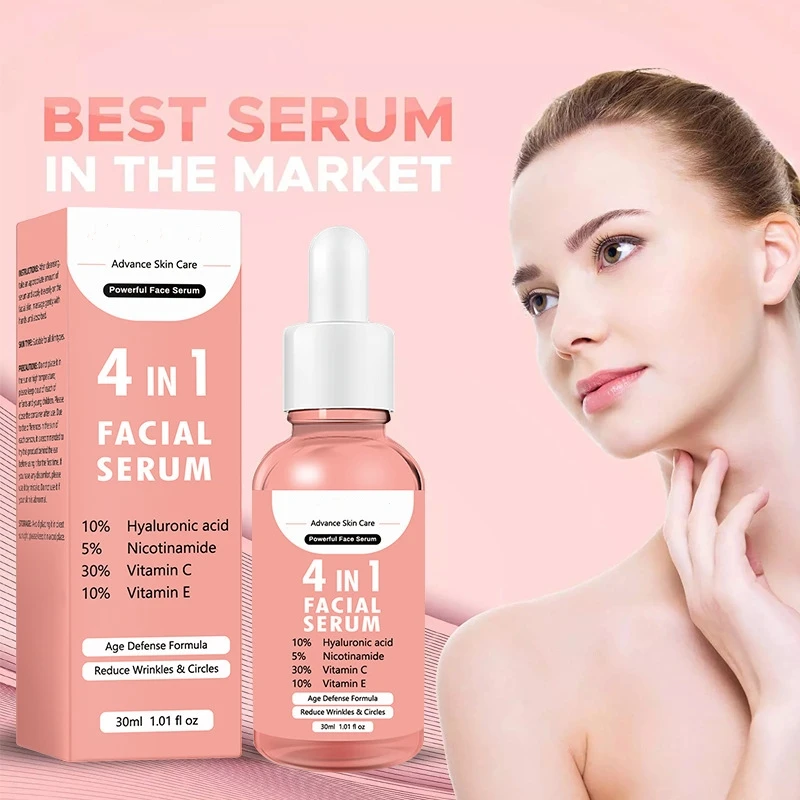 korean 4 in 1 30% vitamin C 5% Niacinamide skin care anti wrinkles hydrating moisturizing whitening facial serum face serum 30ml