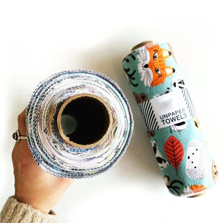 Popular Hot Washable Eco Friendly Cleaning Unpaper Dish Customize Cotton Kitchen Towels