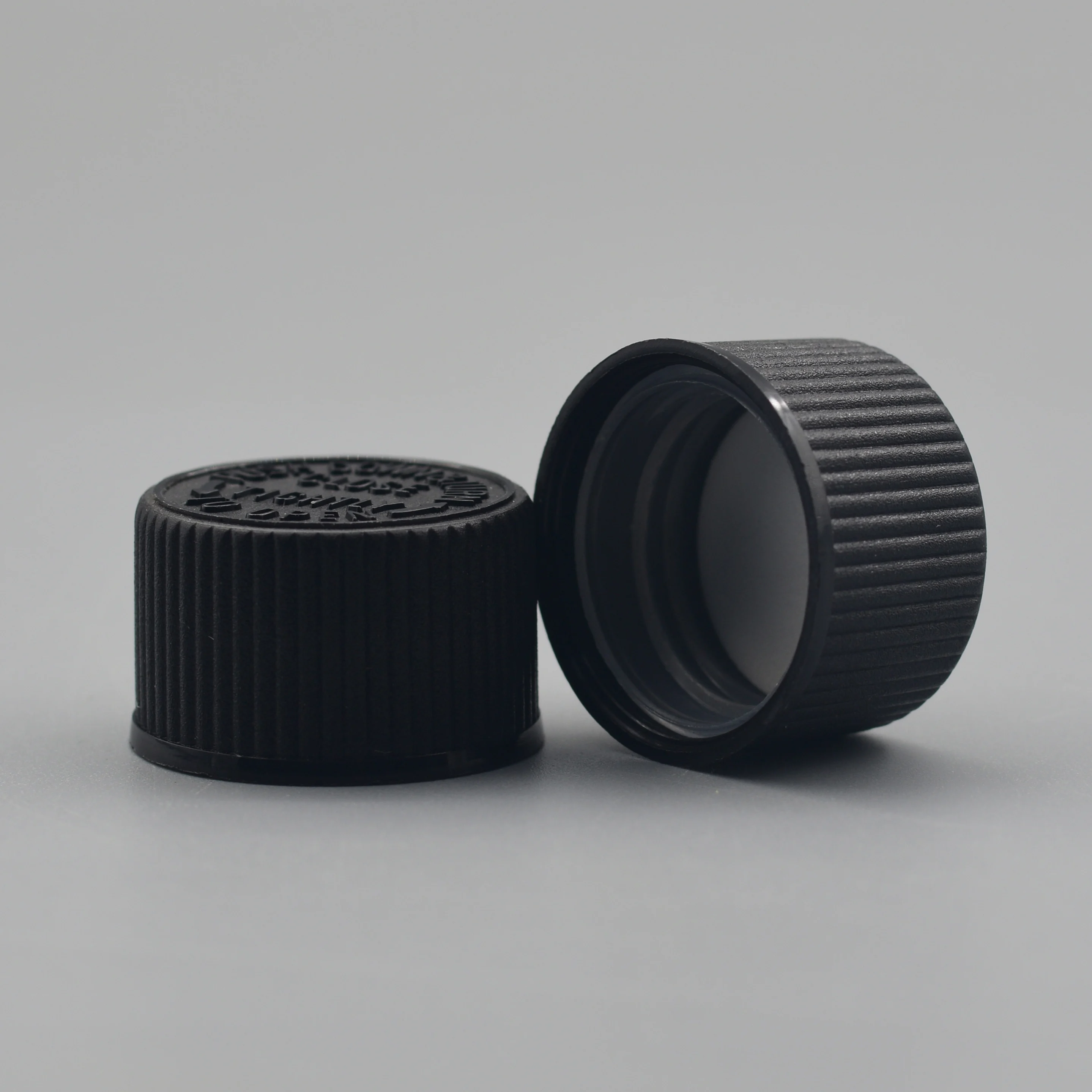 Factory Supply 24mm CRC Childproof Safety Cap 24/410 28/410 Plastic childproof cap with PE liner