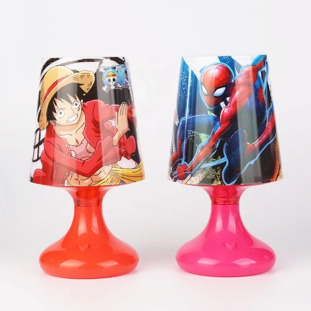 Led touch table lamp color changing cartoon image mini table kids light