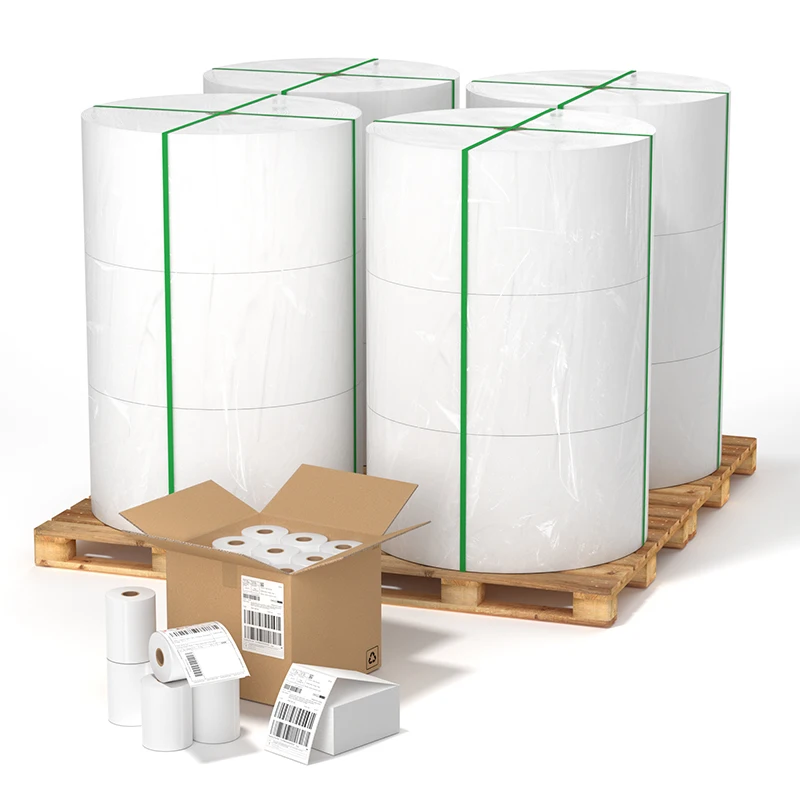 Top Selling Self Adhesive Thermal Label Paper Jumbo Roll for Supermarket Labels