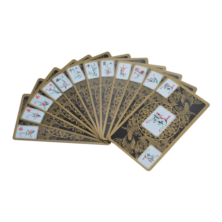 
High Quality PVC Mahjong Pattern Games Playing Cards 