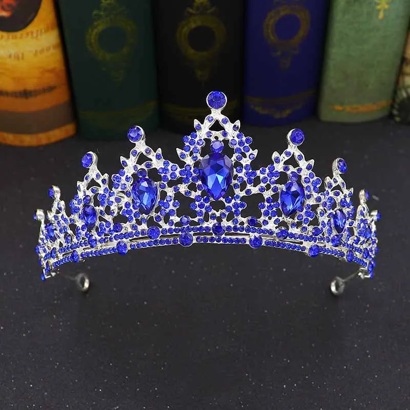 Factory cheap Hair accessories Wedding Hair crystal Jewelry 14 colors in stock  crown and tiaras golden tiaras