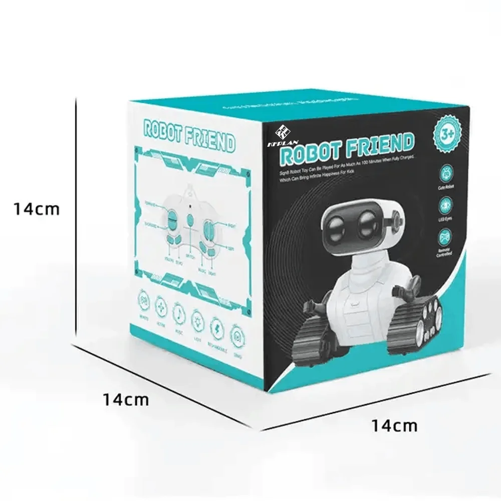 New Latest KFPLAN RC Robot 2.4GHZ Walk & Dance Music Smart Intelligent Robot With rechargeable Battery LED Eye For Kids Birthday