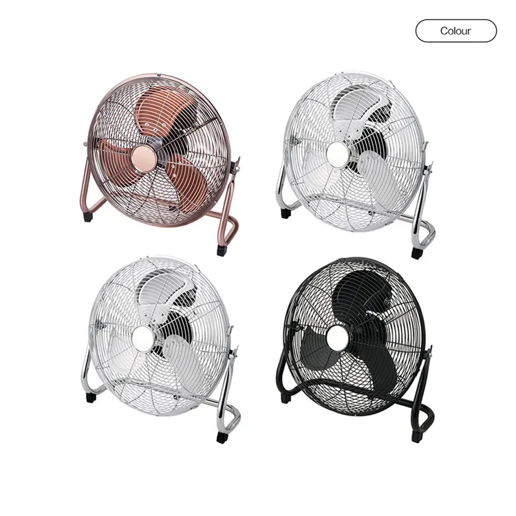 High Quality Standing Big Powerful Metal Stand Electric Cooling Ac Copper Motor Pedestal 14Inch Floor Fan