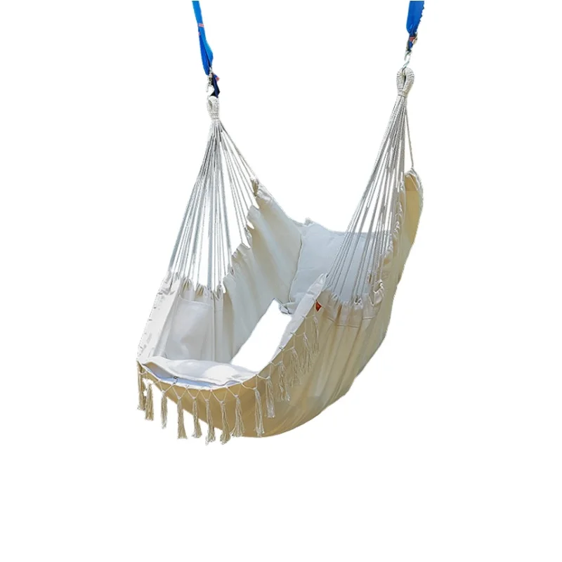 Уличный прочный хлопковый подвесной Веревочный Гамак, кресло-качели, сиденье для патио, палубы, двора, сада