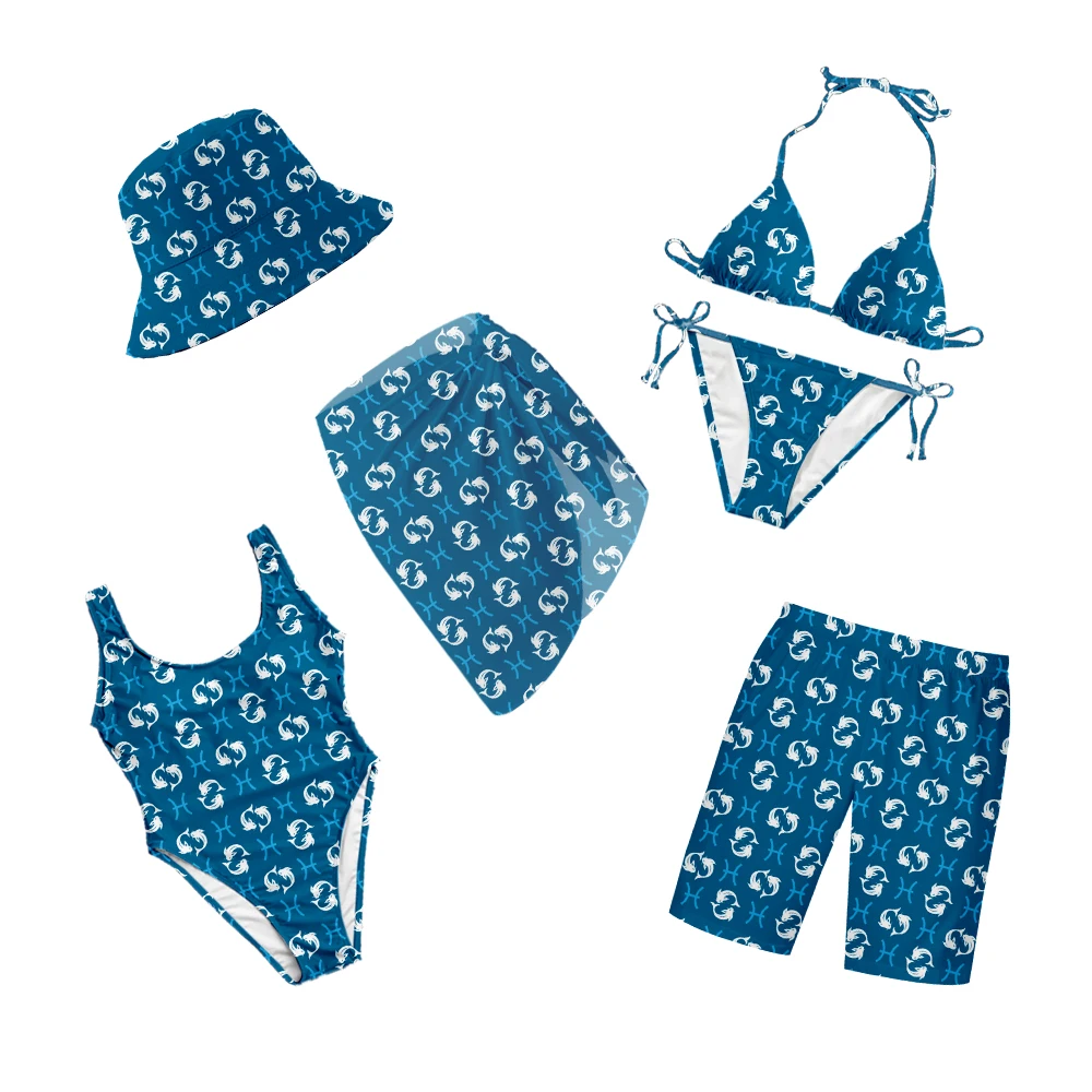Women Girls Custom High Fashion Swimwear Luxury Sexy Bikini Zodiac Sign Swimsuits For Women Matching Cover Up