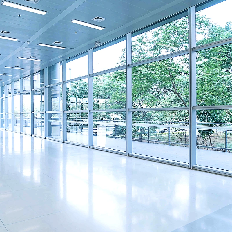 Large Size Tempered Glass Canopy Curtain Walls Section Facade Wall Design for High-Rise Buildings