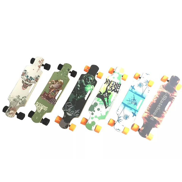 Factory Directly Lithium Battery 2.2AH 150W Single Drive LED Remote Control Electric Skateboard Longboard