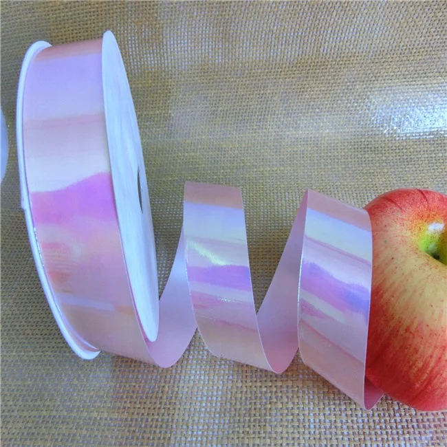 polypropylene iridescent rainbow plastic ribbon rolls