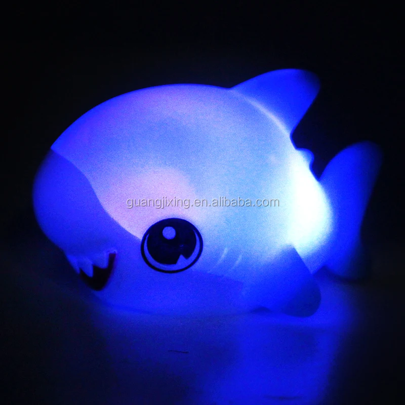 Plastic sea animals fish bath toy light up water floating baby bath time toys