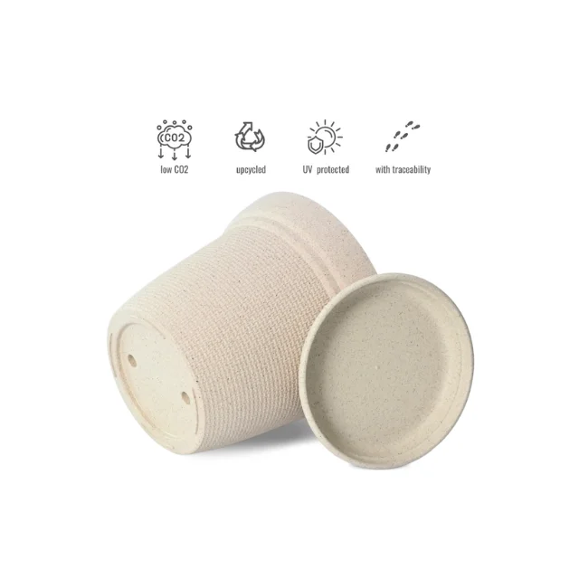 Superior Quality Suitable for a Variety of Plants CO2 Aura 10 Inch Bamboo Based Pots and Planters UV Stabilized Long Life