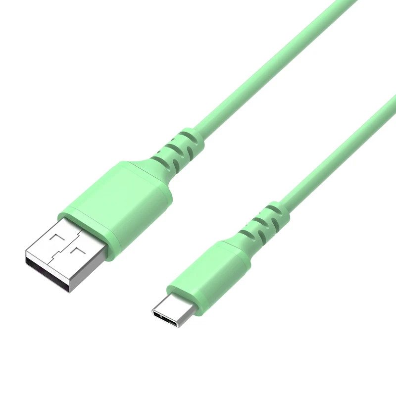  Супер мягкая Macaron liqiud мобильного телефона держатель usb-кабель для передачи данных из силиконовой резины USB A и типа C кабель быстрой