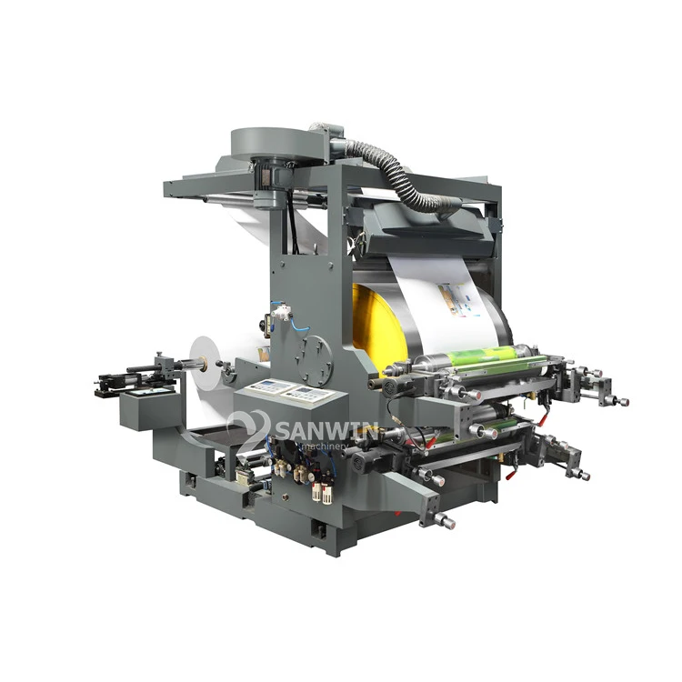 Mini 4 6 colour central drum paper flexo printing machine inline 1 2 3 8 color ci plastic film bag flexo printing machine
