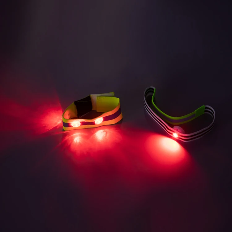 
OEM Sports Armband LED Light Reflector Belt Reflective Wrist Band Arm Band Reflective 