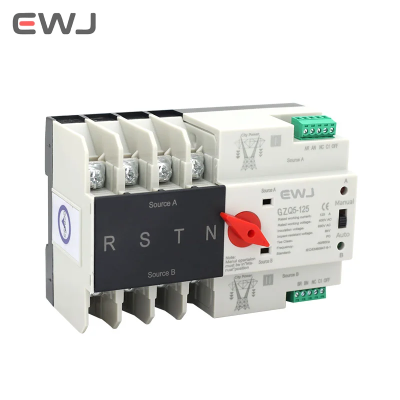 ATS Automatic Transfer Switch 63A 100A 220V 2P 3P 4P For Solar System isolator switch Changeover Switch Ats
