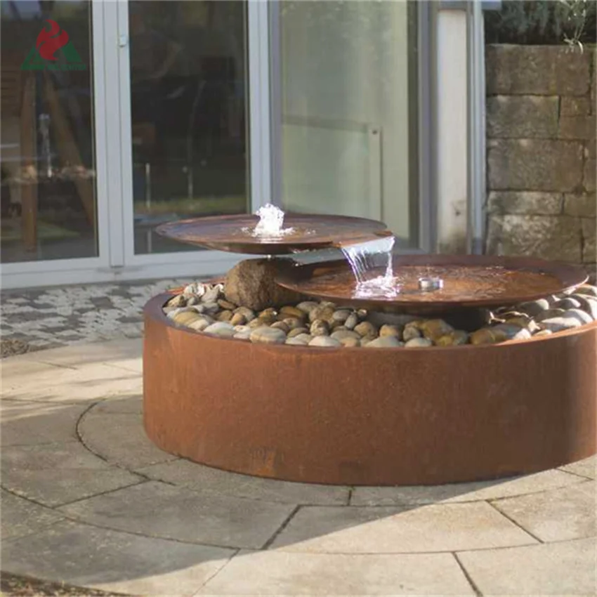Скульптура водопада Corten водостойкий фонтан из ржавой