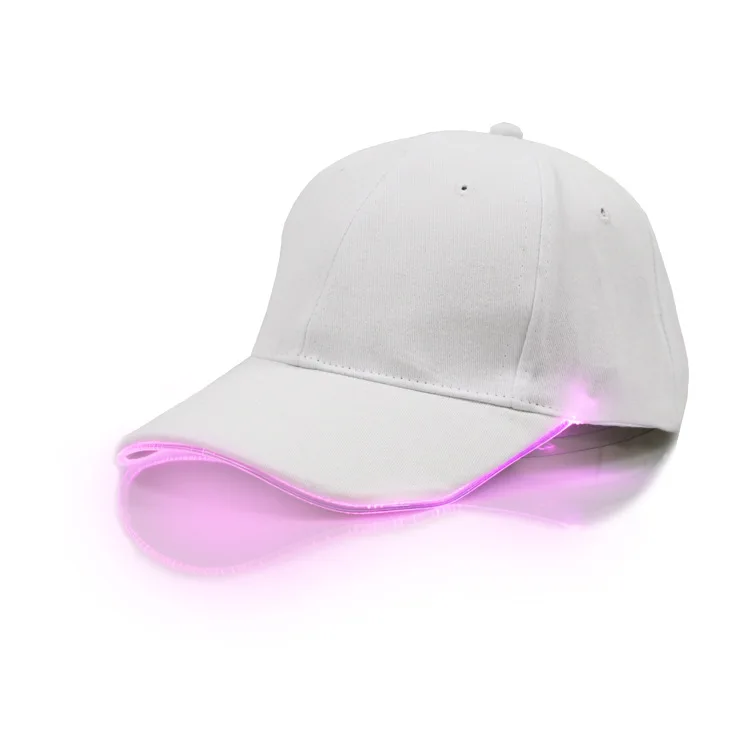 ALLCH Factory Wholesale Hot-selling Trendy Rainbow LED Light Colorful Luminous Baseball Cap Fabric Sports Cap for Party Night