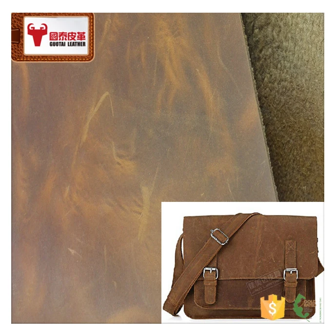 GOTAN Cow Hide Buffalo Leather Crazy Horse Leather Genuine Leather for Handbag Wallet Luggage