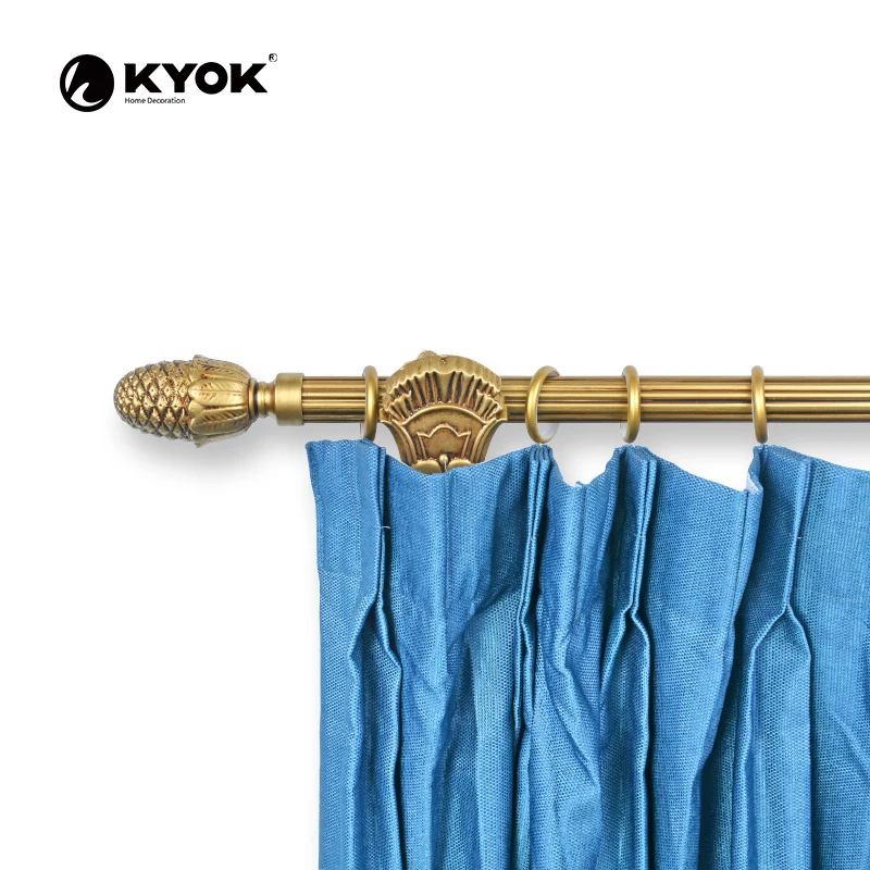 hot sale curtain rod head decorative curtain rod sets bar antique curtain rod window and pole resin cap