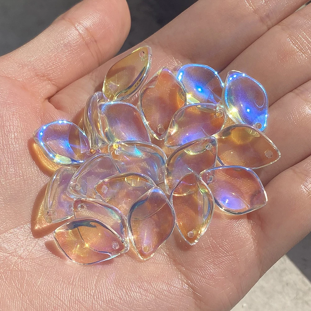 Wholesale 12*19mm Transparent Clear Oval Shape AB Color Glass Crystal Beads for Jewelry Making