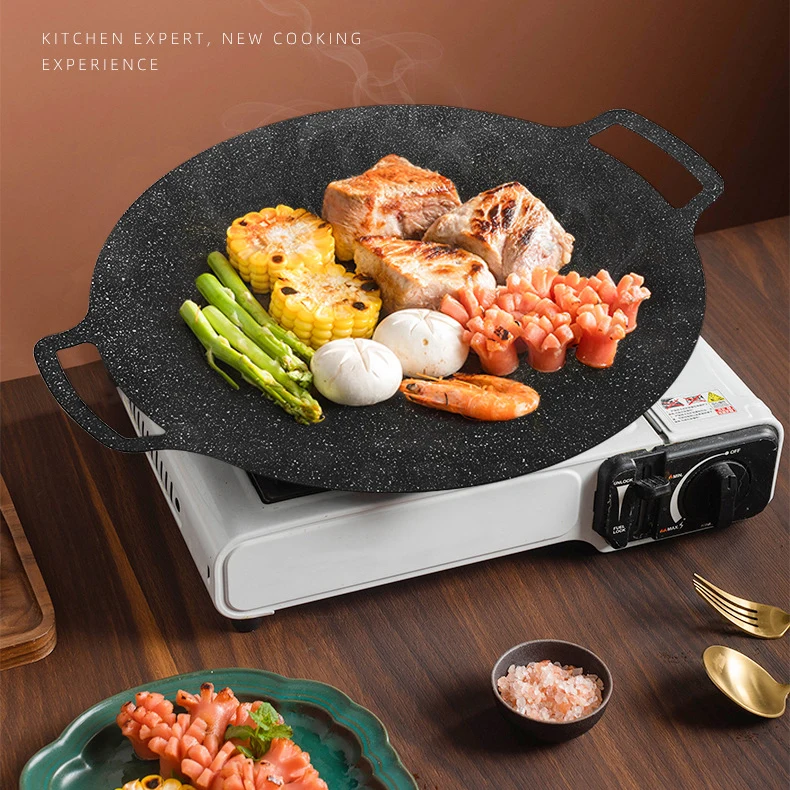 Chinese manufacture custom cast, iron material 24 inch pizza pan pizza maker grill pan stackable