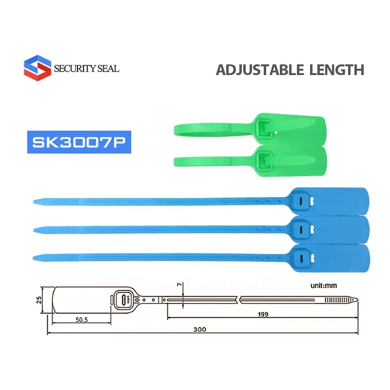 SK3007P Hot selling strong strap plastic seal with metal insert Multi purpose plastic seal