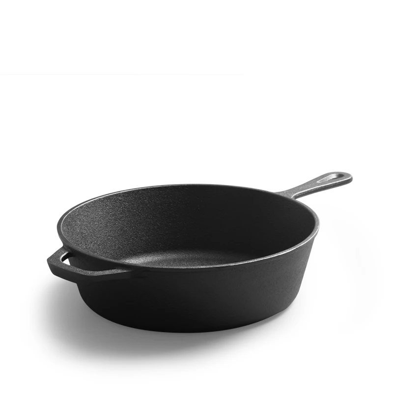 Pre-seasoned Double Used Cast Iron  Cookware 2-in-1 Combo Pan  Frying Pan With Skillet Lid