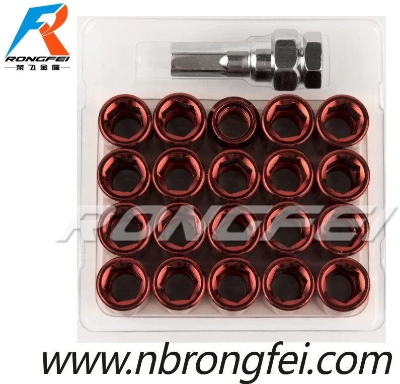 16+1 colorful sorket locking lug nuts
