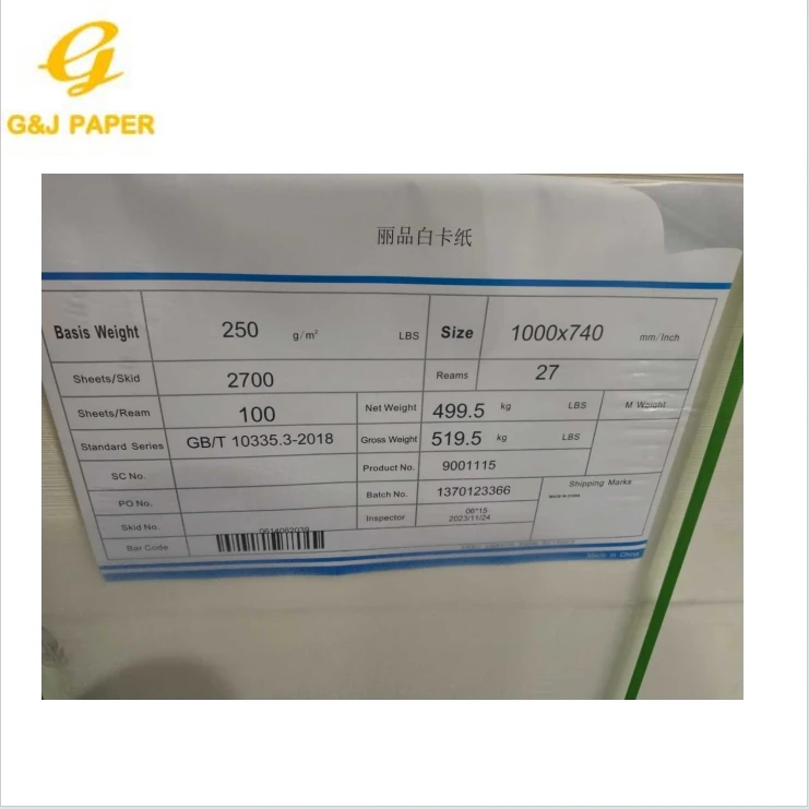 High Bulk GC1 GC2 C1S 1 Side Coated  Ivory Board Fbb Paper Board In Sheet