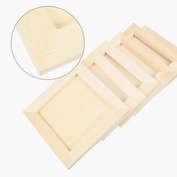 4.7*4.7inch picture frame wood DIY Blank Wooden Photo frame solid wood photo frame