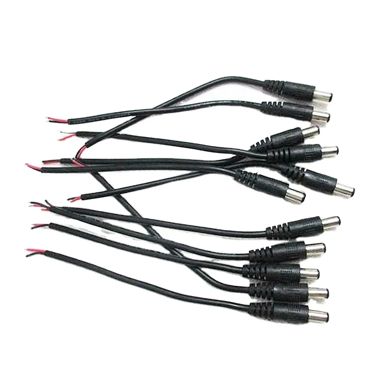 hot sale Female male 5.5 X 2.1mm DC Power Connector Adapter Cable Pigtail Plug Wire