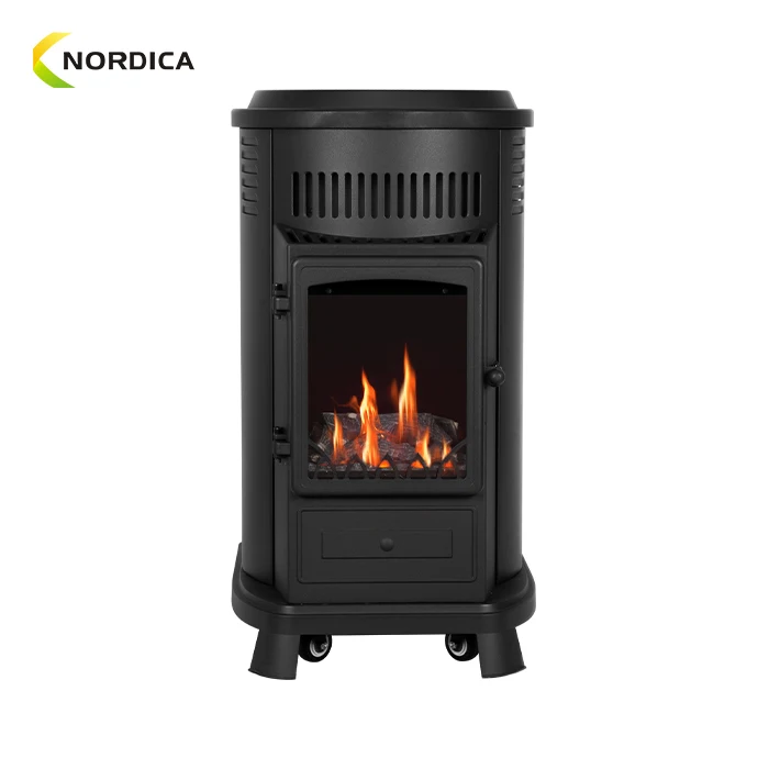 Wholesale Portable Gas Room Heater Red Flame Mobile Gas Indoor Heater 3.4 KW