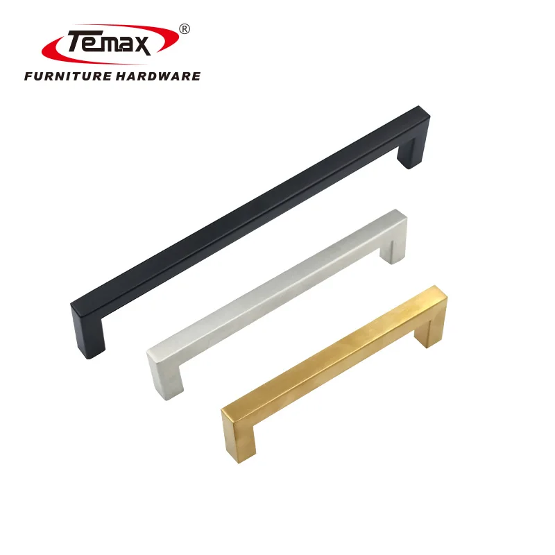 Square Stainless Steel Furniture Handle Pull Handle Wardrobe Hardware