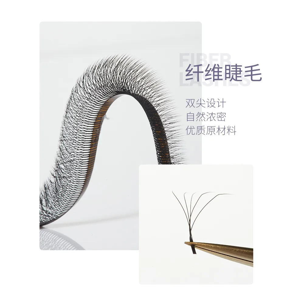 Wholesale High Quality Big Capacity 2000 Fans 5D - W Shaped Eyelash Extension 12line/Tray Black 0.07mm C D dd Curl