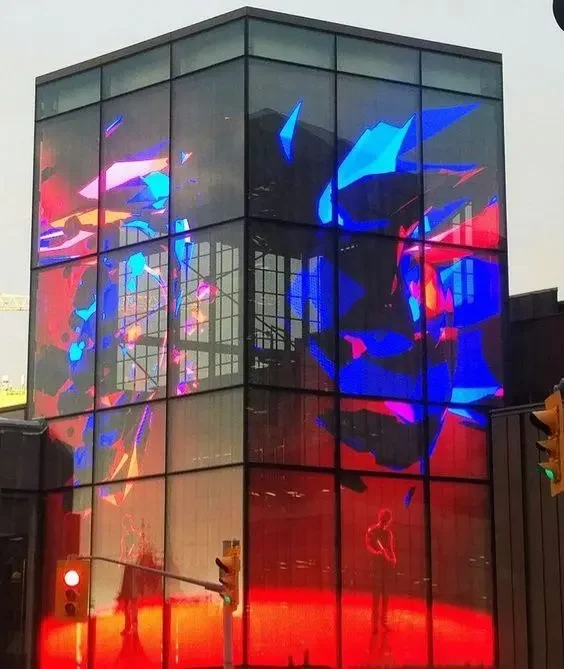Exterior wall of shopping mall Indoor Outdoor High Brightness Transparent Led Screen Display,Glass Window Led Transparent Video