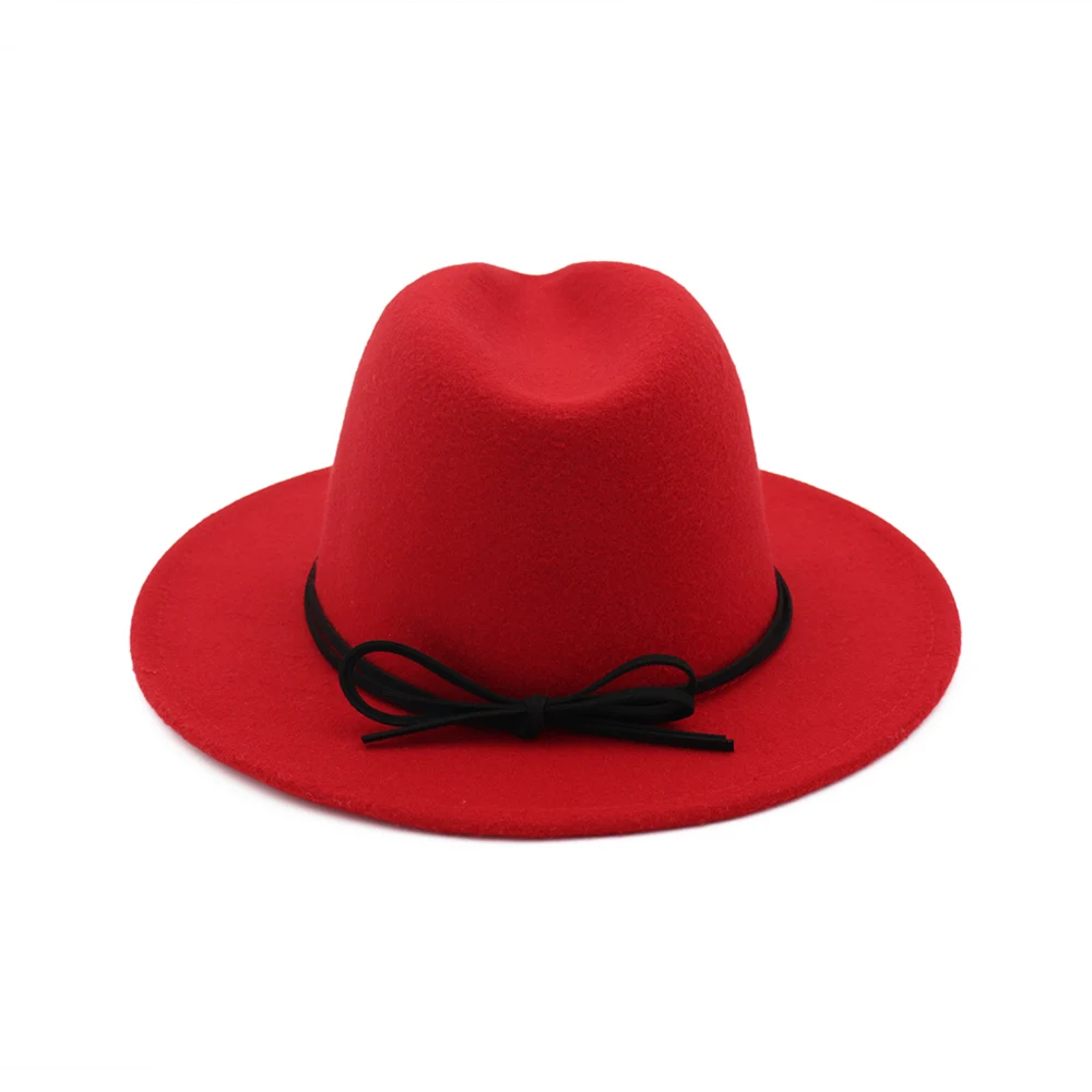 Manufacturer Custom Wool White Fedora Hats Big Wide Brim Men kids Women Leopard Fedora Felt Hat Green Boxes Pink Ladies Stylish